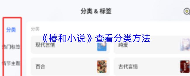 椿和小说 查看分类方法