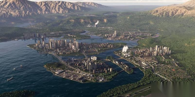 探索迷人城市天际线游戏的开局画面 开启你的城市建设之旅