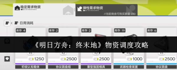 明日方舟：终末地 物资调度攻略