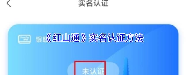 红山通 实名认证方法
