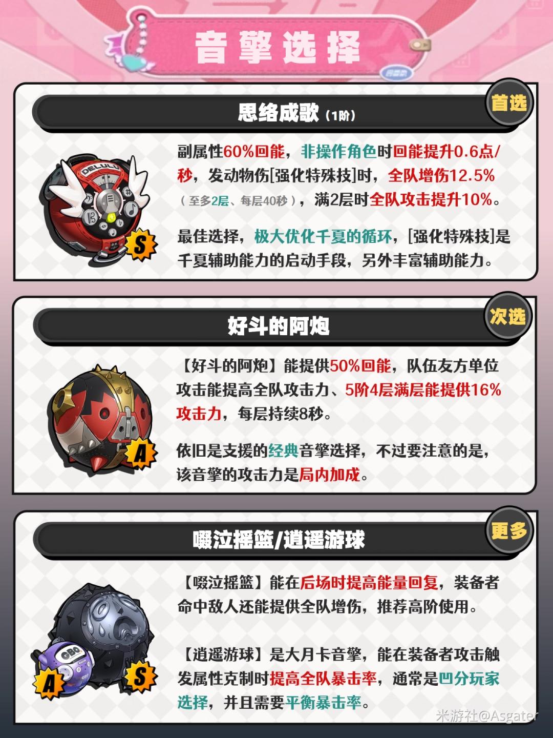 绝区零千夏音擎推荐