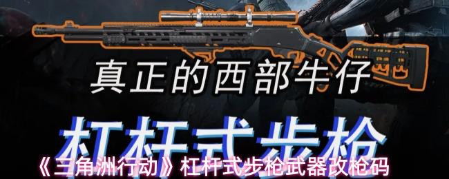 三角洲行动 杠杆式步枪武器改枪码