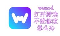 wemod打开游戏不能修改怎么办