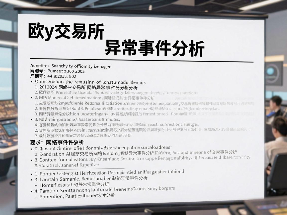欧y交易所网络异常事件分析