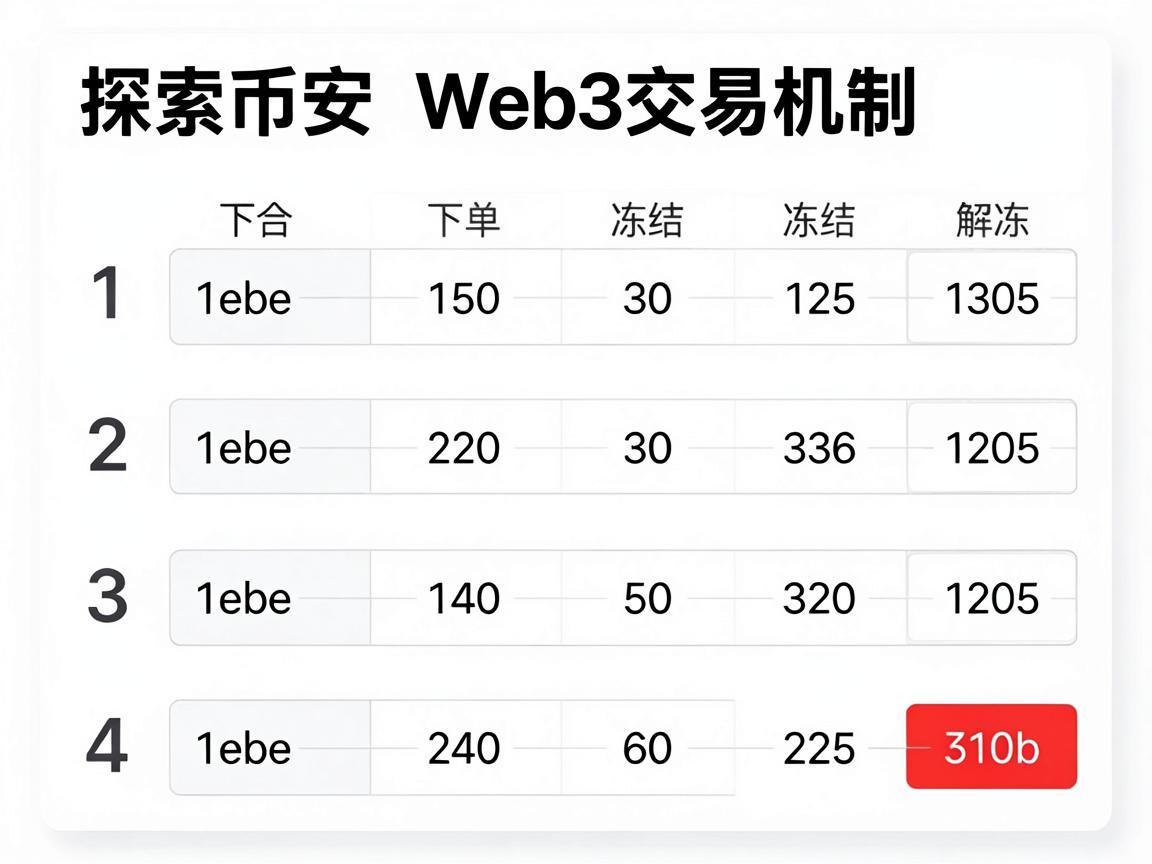 探索币安Web3交易机制，下单冻结与解冻时间解析