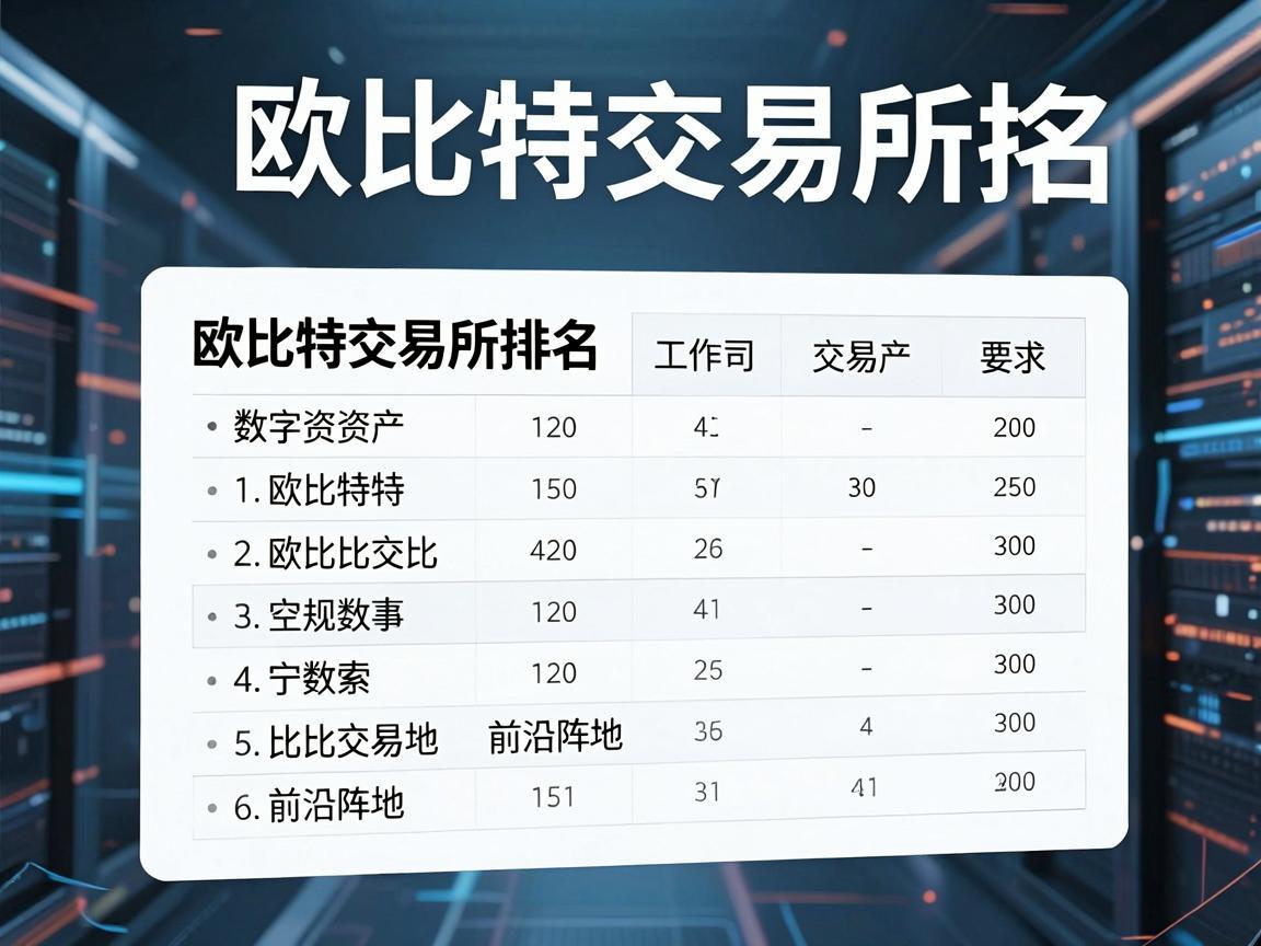 欧比特交易所排名，探索数字资产交易的前沿阵地